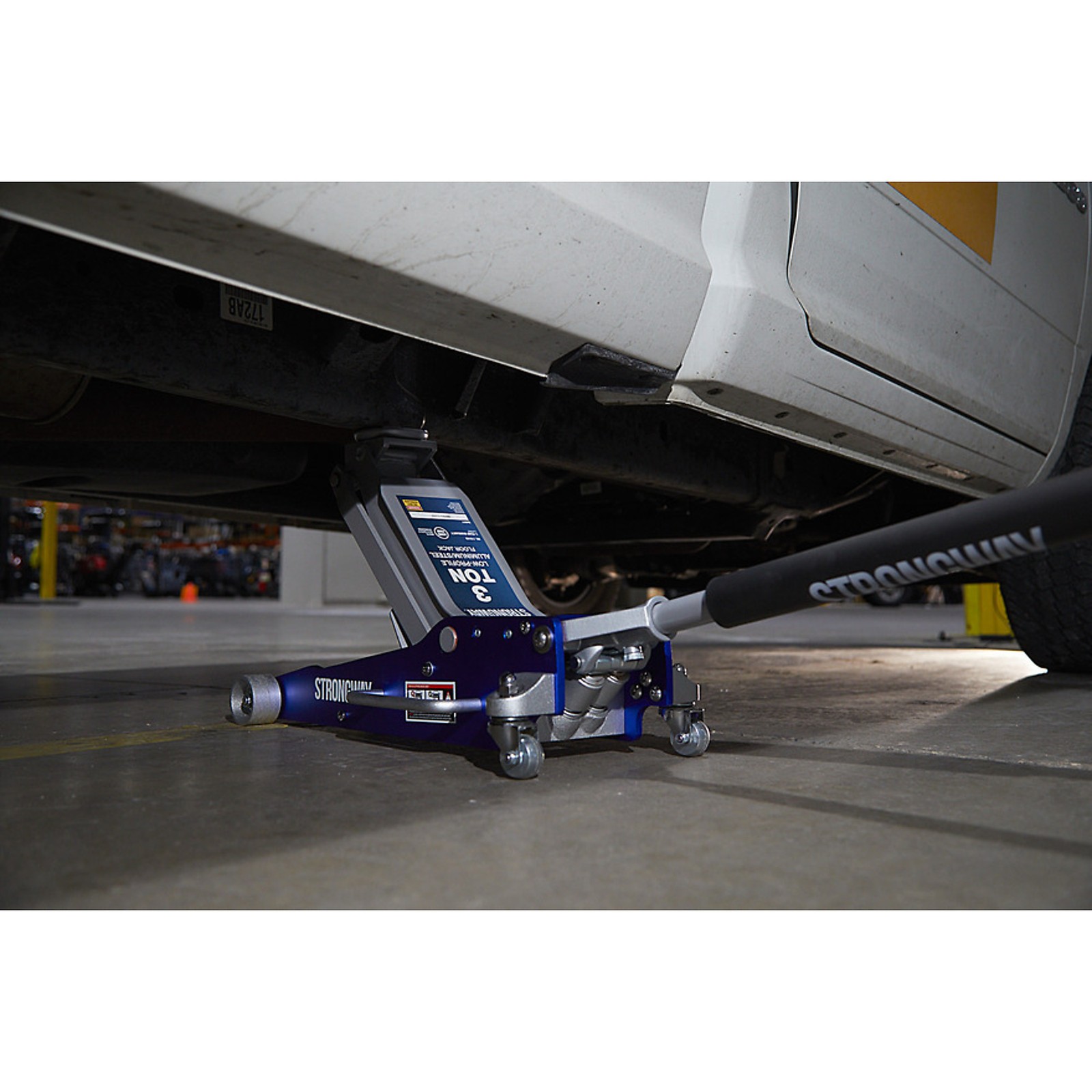 Strongway Low-Profile Aluminum/Steel Floor Jack, 3-Ton Capacity