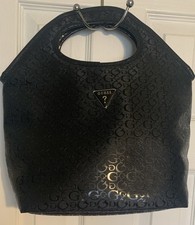 Guess Lunch Picnic Bag Tote Logo Black 15x14x5 Insulated Designer Lunch Bag