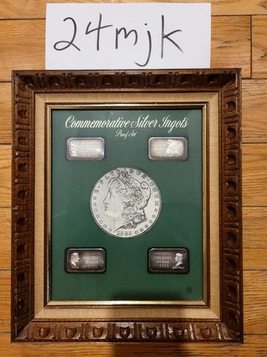 Rare Commemorative Pure Silver Ingots Proof Set. Set Of 4  1 Ounce (.999)  Each