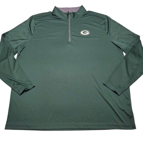 Green Bay Packers Sweater Men's 3XL Pullover 1/4 Zip NFL Team Apparel Football
