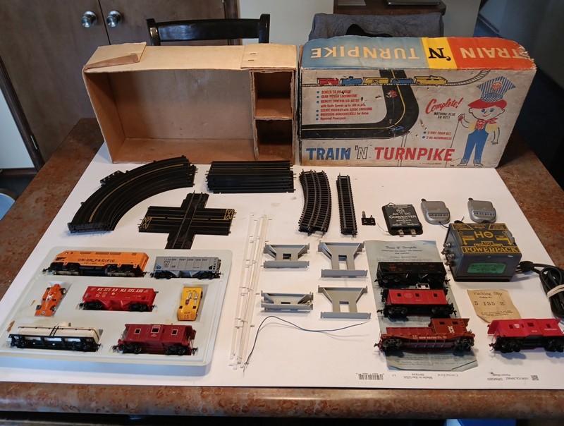 Vintage Ho Scale,Marx,Train 'N Turnpike Set, #71525, Slot Car&Train Combination