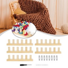 Wooden Knitting Loom Kit Chunky Knit Blanket Loom DIY Crafting Reusable Hand