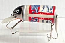 Vintage Heddon Big Bud Fishing Crankbait Lure Budweiser Beer Can 1970s Topwater