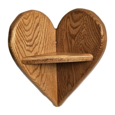 Vintage Wooden Corner Heart Shelf Wall Hanging 12  Cottage Core
