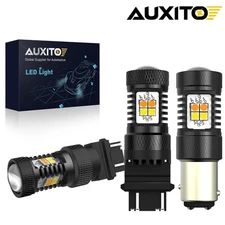 2/4X AUXITO Switchback LED Front Turn Signal Light Bulbs 1157 2357 Amber White