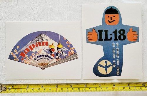 Lot of 20 Vintage Airlines Travel Suitcase Stickers Labels - Picture 10 of 11