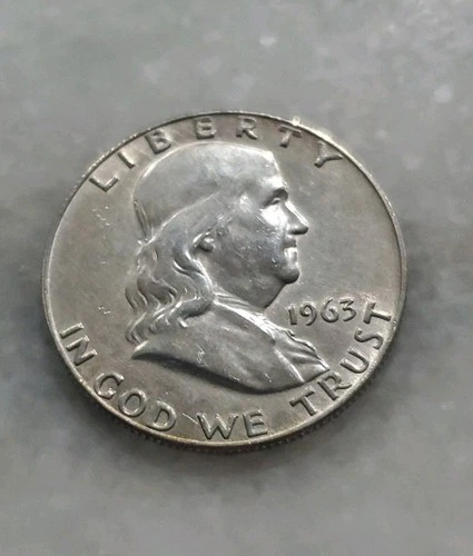 1963 d BU Details Siver Half Dollar