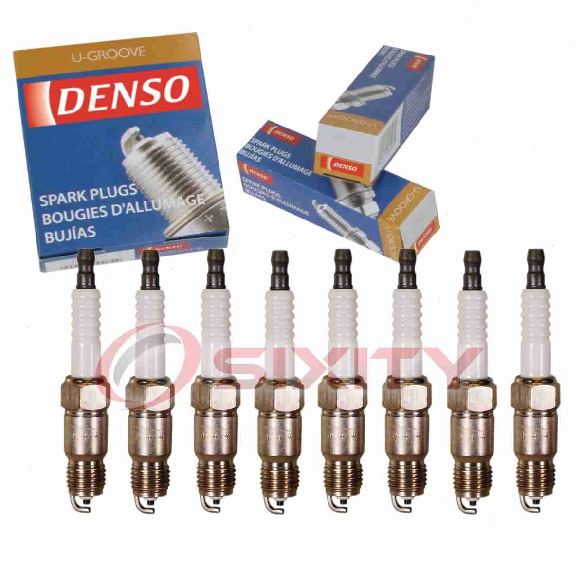 8 pc Denso Standard U-Groove Spark Plugs for 1987-1995 Chevrolet G30 5.7L it
