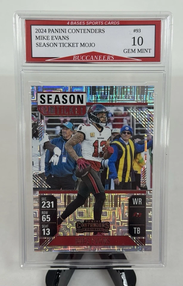 Juego de 2 cartas 2024 Panini Contenders Baker Mayfield & Mike Evans MOJO gema como nueva 10 Foto 3 de 3