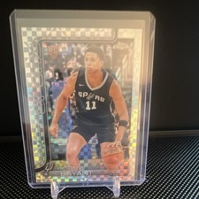 Topps 2025-26 Chrome Carter Bryant X-Fractor Rookie #264 Spurs Basketball