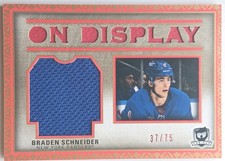 2022-23 UD The Cup On Display Braden Schneider /75 New York Rangers