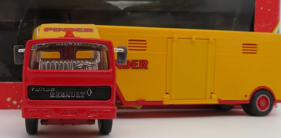 VEREM SOLIDO 1987 CAMION RENAULT G260 TURBO SEMI ANIMALI CIRCO PINDER 1/60 802 - Immagine 3 di 4