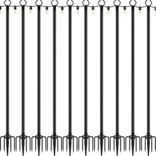 10 Pack String Light Poles,10 Ft Light Poles for Outside String Lights,Outdoo...