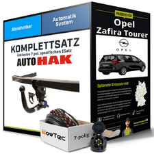 Für OPEL Zafira Tourer C Typ P12 Anhängerkupplung abnehmbar +eSatz 7pol 11- Set