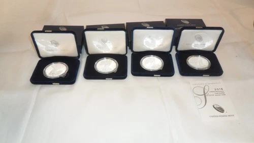 Lot of 4 -  American Eagle One Ounce Proof Silver  RARE  Bullion Coin