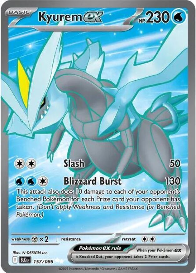 Pokemon Kyurem ex (157/329) Black Bolt NM HOLO