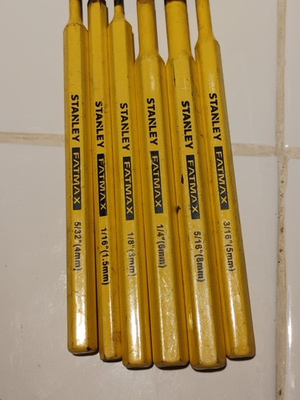 #ad Lot Of 6 Stanley Fat Max Punch Pins $14.97