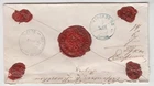 Russia Latvia Small Money letter РУЕНСКОЕ-ЛЕМЗАЛЬСКОЕ 12 r  Fine Wax seals 1882