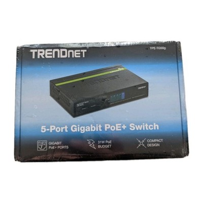TRENDnet TPE-TG50g 5-Port Gigabit PoE+ Switch BRAND NEW SEALED IN BOX