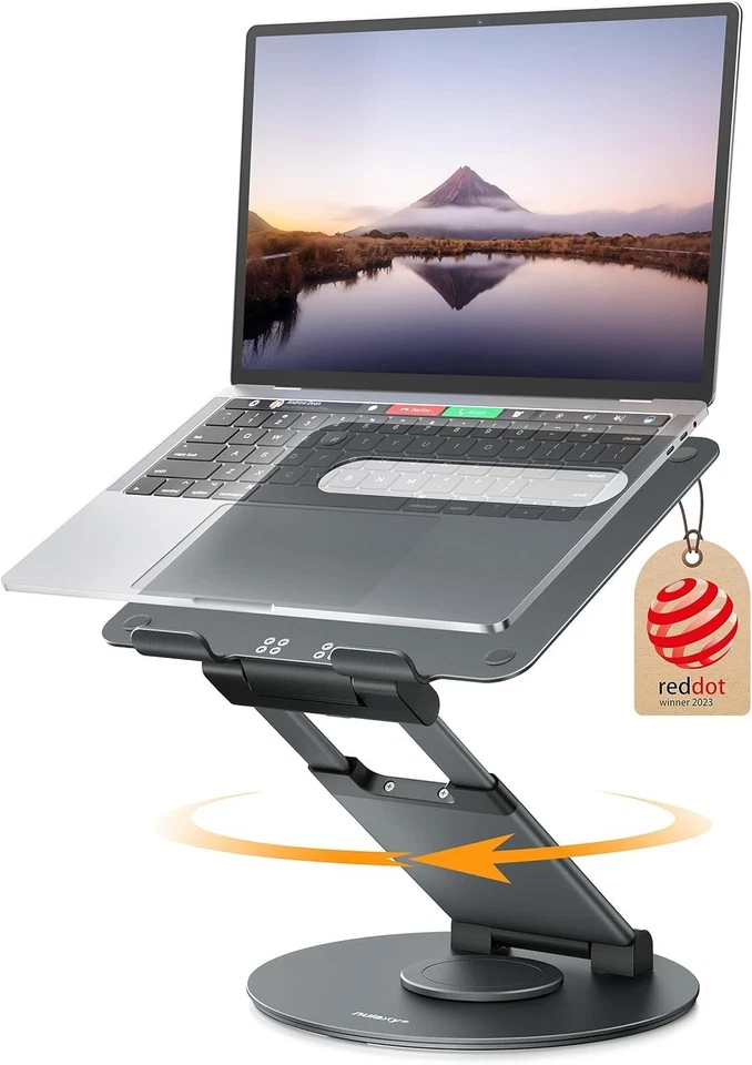 Foldable Height Adjustable Laptop Stand - 360° Rotation - Max 22 lbs Capacity - Image 3 of 4