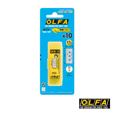 OLFA SKB-10/10B (10tlg.) Wendeklinge 12,5mm für Sicherheitsmesser SK-10