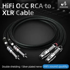 Preffair RCA to XLR Audio Cable Cord HIFI OCC RCA to Balanced Signal Wire Cable