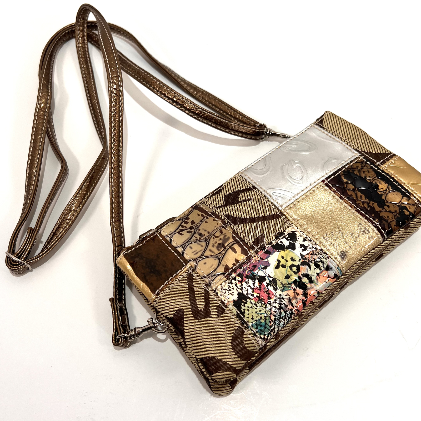 Guess Patchwork Signature Wallet with Shoulder St… - image 3