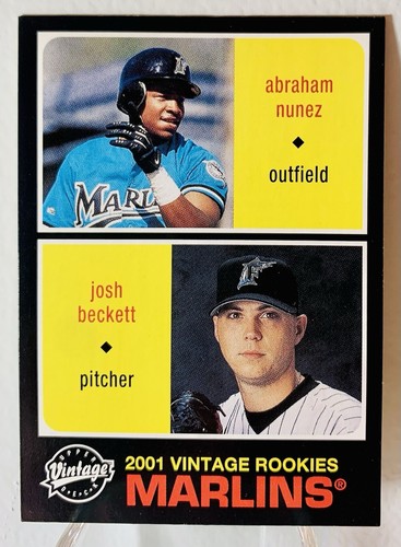 2003 Upper Deck Vintage Josh Beckett And Abraham Nunez RC #215 Miami Marlins - 第 1/2 張圖片