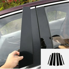 For Chevrolet Equinox 2018-23 Piano Black PC Pillar Posts Set Door Cover Trim 6x