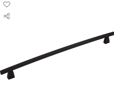 Top Knobs - Arched 12'' Centers Arch Pull in Flat Black