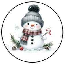 SNOWMAN CHRISTMAS WINTER ENVELOPE SEALS LABELS STICKERS PARTY FAVORS