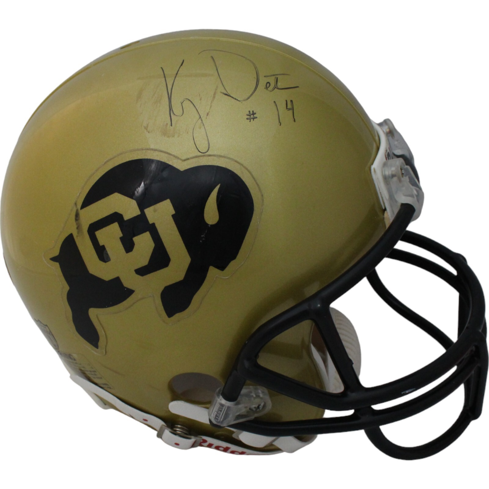Koy Detmer Autographed Signed Colorado Buffaloes Game Used Authentic Helmet Beckett 