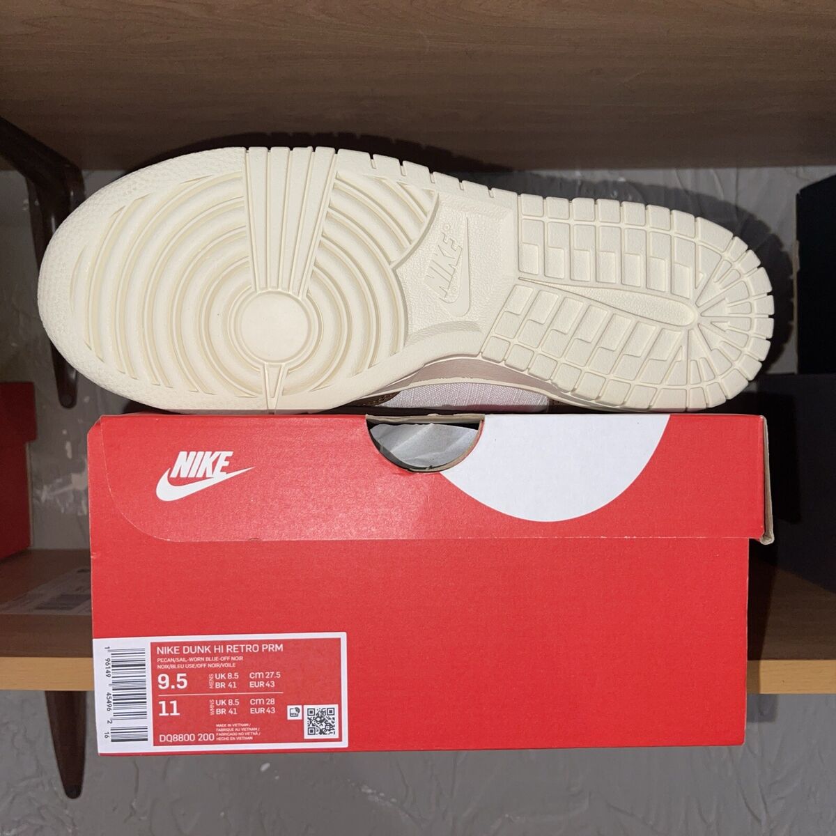 Nike Men's Dunk High PRM Vintage DQ8800-200 Pecan/Sail/White Nike Men's Dunk High PRM Vintage DQ8800-200 Pecan/Sail/White