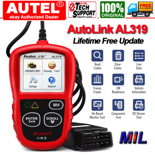 Autel Autolink AL319 OBD2 CAN OBDII Auto Car Code Reader Diagnostic Scanner Tool - 第 1/12 張圖片