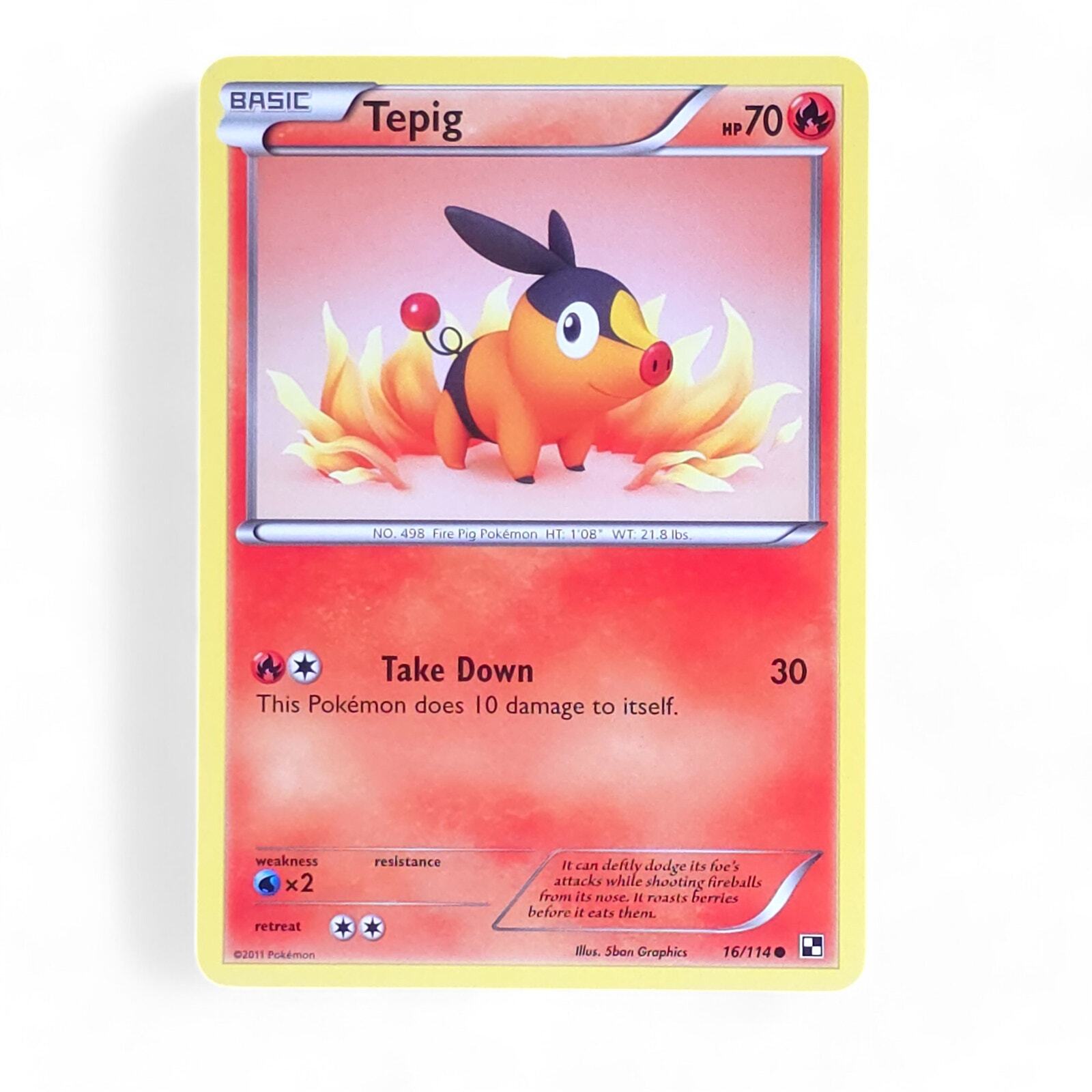 Tepig 16/114 Pokemon Black and White NM