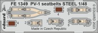 MW22 Eduard FE1349 PV-1 Seatbelts Steel 1/48 Zoom Set For Academy