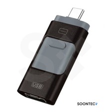 128GB BLACK 3.0 USB Flash Drive Memory Stick 3 in1 USB-C/PC/iPhone