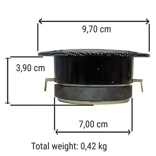 SUPER TWEETER MASTER AUDIO BST08/4 BST 08/4 da 9,7 cm 150 watt rms 4 ohm auto - Foto 9 di 12