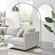 Furniturebox HOLDEN Tall Metal Floor Arc Standing Lamp Light (Including Bulb)