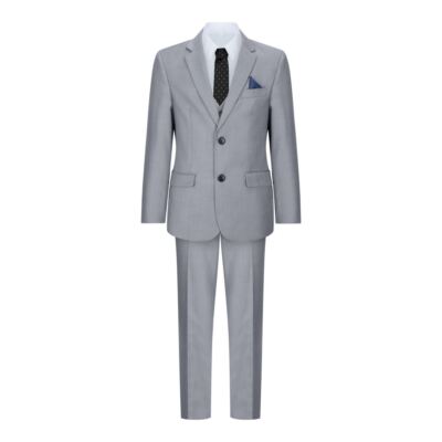 Paul Andrew Boys 3 Piece Light Grey Christening Suit
