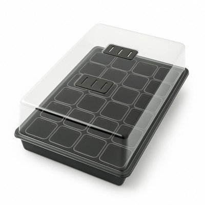 Anzuchtset 24 Töpfe   Zimmergewächshaus Tray 4x6 für Stecklinge & Sämlinge