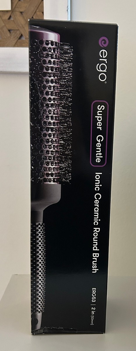 ERGO ERG53 Ionic Ceramic Round Brush Super Gentle New in