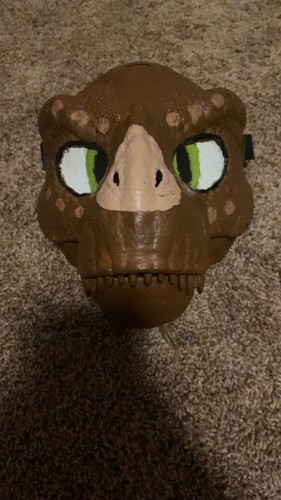 Brown Premade Dino Mask
