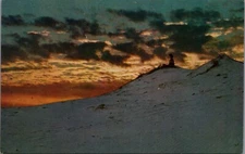 1970s Cape Cod, Massachusetts Sunset over Dunes Vintage Postcard #2508
