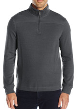 NWT Perry Ellis Men's Quilted Textured Quarter Zip long sleeve size S
