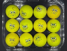 Wilson Spongebob AAA Good Quality 12 Used Golf Balls 3A