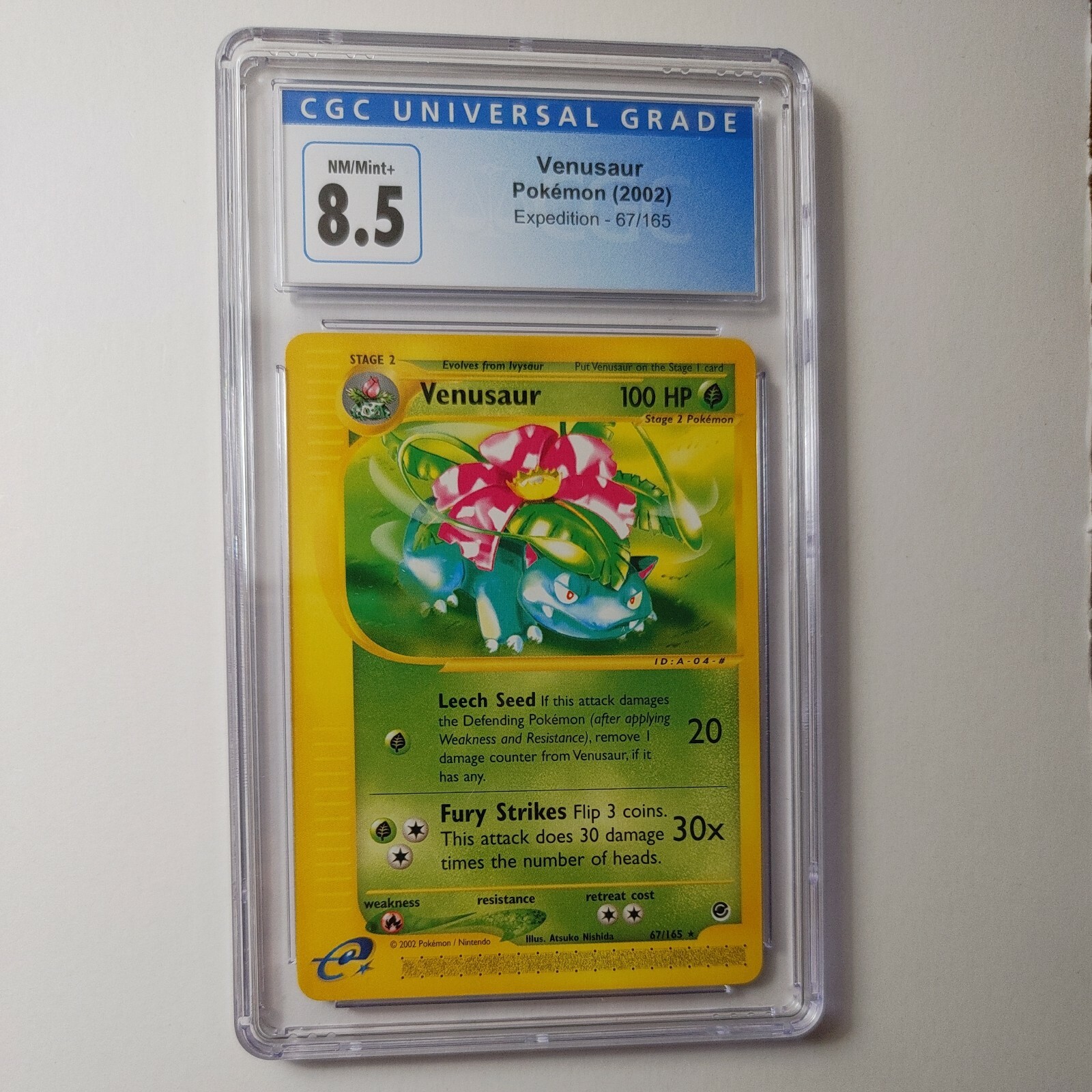 Venusaur 67/165 CGC 8.5 Expedition 2002 Near Mint Graded Pokémon Trading Card