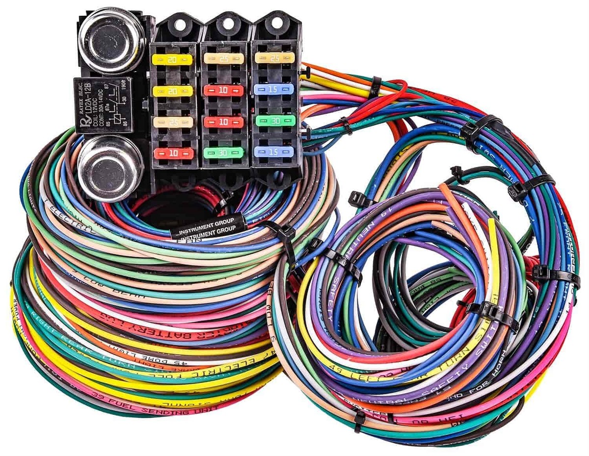 JEGS 10411 Universal Wiring Harness | 14-Circuit | High-Quality