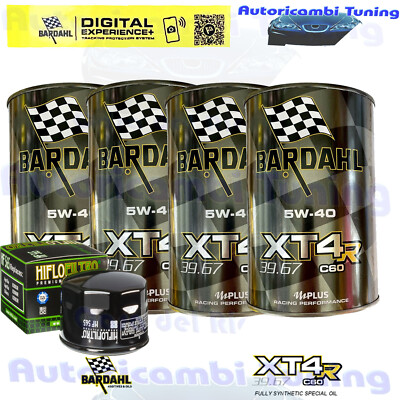 Set Service Bardahl Öl XT4R 5W40 für Moto Guzzi 1400 Kalifornien� 2015>2017