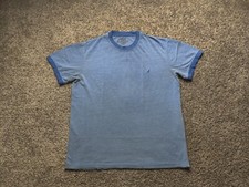 Nautica Shirt Adult Mens Large Solid Light Blue Sleep Wear Embroidered Logo